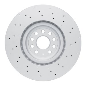 Audi S3 Brake Rotor (1) - Front - R1 Concepts - GeoSPEC Coated + Drilled - `22-`25